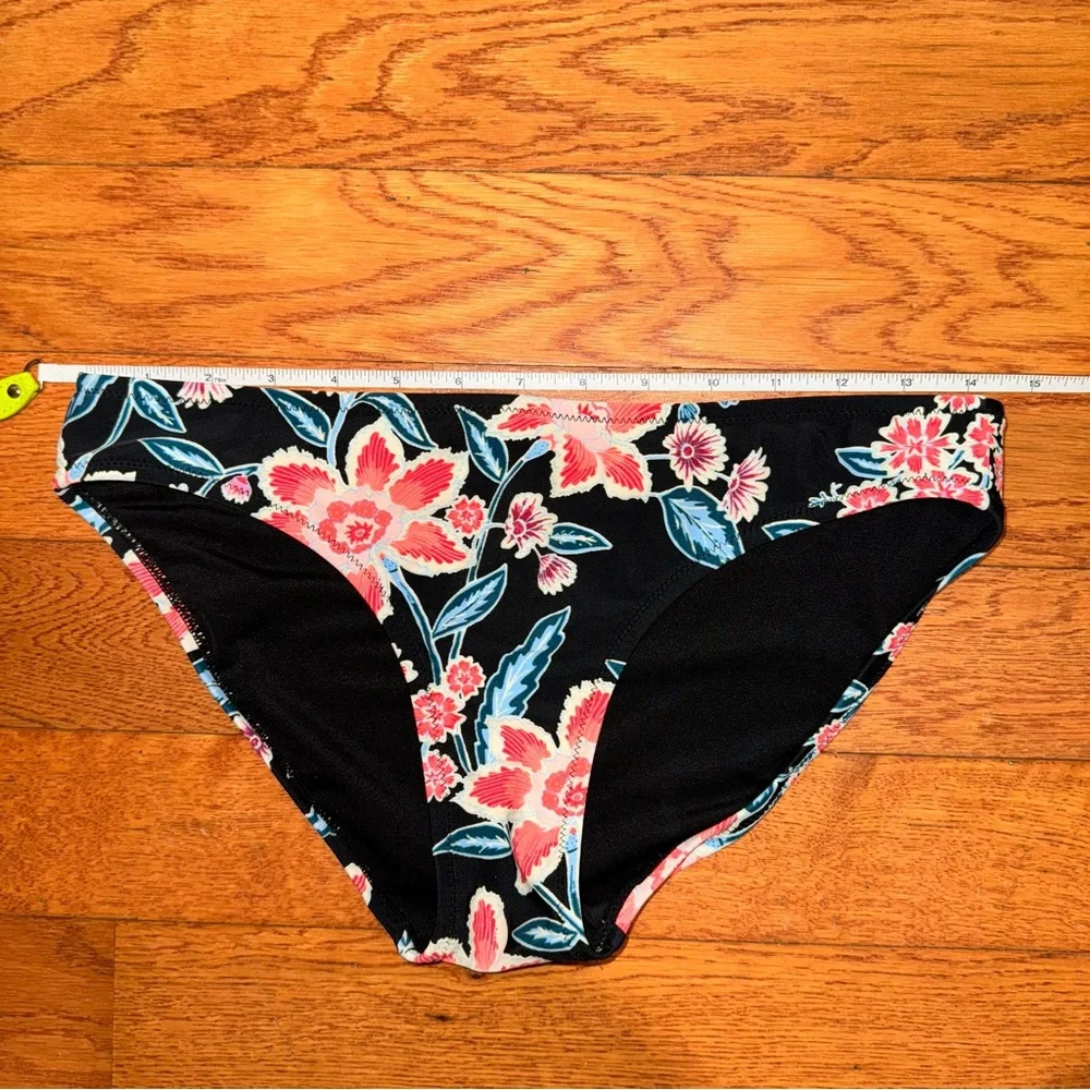 Old Navy black floral square neck bikini swim top and bottoms S - Picture 14 of 14